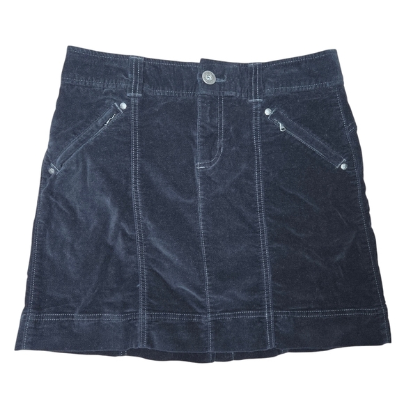 Athleta Dresses & Skirts - Athleta Womens Black Velvet Corduroy Mini Skirt Size 4
